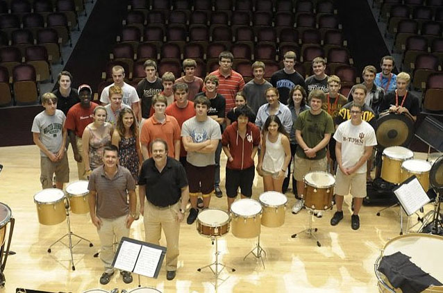 IU Jacobs School of Music Summer Percussion group photo