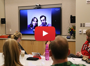 Image of room watching conversation with Georgina's London friends.